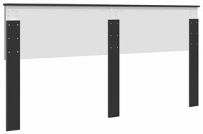 vidaXL Κεφαλάρι με κεφαλάρι Μαύρη Οξυά 180 cm Επεξεργασμένο ξύλο