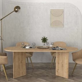 Τραπέζι Cortado Megapap χρώμα sapphire oak 200x90x74εκ.