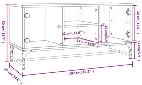 ΈΠΙΠΛΟ ΤΗΛΕΟΡΑΣΗΣ ΛΕΥΚΟ 102X37X50 ΕΚ. ΜΕ ΓΥΑΛΙΝΕΣ ΠΟΡΤΕΣ 836532