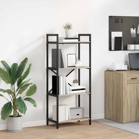 vidaXL Ράφι Βιβλίων Δρύς Sonoma 56 x 34 x 133,5 εκ Επεξεργασμένο ξύλο