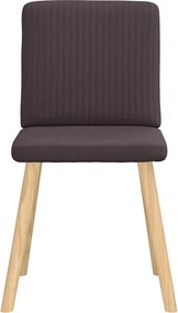 vidaXL Καρέκλες Τραπεζαρίας 4 τεμ. Σκούρο Καφέ Υφασμάτινες
