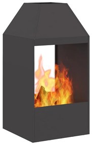vidaXL Μαύρη Εστία Φωτιάς 50x50x100 εκ. από Ατσάλι
