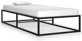 vidaXL Πλαίσιο Κρεβατιού Μαύρο 100 x 200 εκ. Μεταλλικό