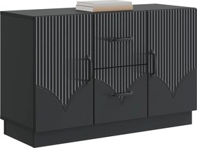 vidaXL Πλαϊνό γραφείο Μαύρο 89 x 34,5 x 57 εκ. Επεξεργασμένο Ξύλο