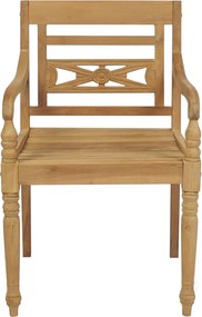 vidaXL Καρέκλες Batavia 8 τεμ. από Μασίφ Ξύλο Teak