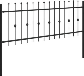 vidaXL Φράχτης με Σπίθες Μαύρο 200 x 130 εκ