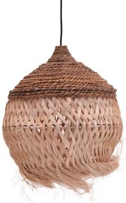 Φωτιστικό οροφής Fiorine Inart abaca σε φυσικό χρώμα Φ55x70εκ