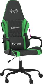 vidaXL Καρέκλα Gaming Μαύρο/πράσινο από Συνθετικό Δέρμα