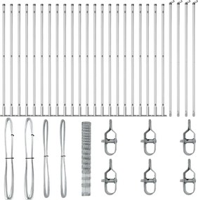 vidaXL Στύλος Περιφράξεων Γαλβανισμένο 50 x 1,5 m Ατσάλι