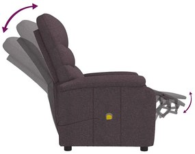 vidaXL Πολυθρόνα Μασάζ Σκούρο Καφέ Υφασμάτινη