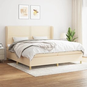 ΚΡΕΒΑΤΙ BOXSPRING ΜΕ ΣΤΡΩΜΑ ΚΡΕΜ 200X200 ΕΚ. ΥΦΑΣΜΑΤΙΝΟ 3128474