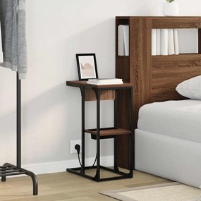 vidaXL Κομοδίνο Καφέ δρυς 41.5 x 26 x 60.5 εκ Επεξεργασμένο ξύλο