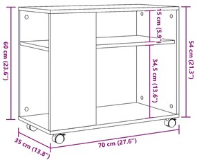 ΒΟΗΘΗΤΙΚΟ ΤΡΑΠΕΖΙ ΜΕ ΡΟΔΕΣ ΚΑΦΕ ΔΡΥΣ 70X35X60 ΕΚ. ΕΠΕΞ. ΞΥΛΟ 853152