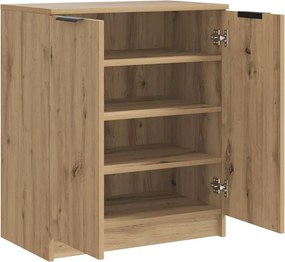 vidaXL Παπουτσοθήκη Αρτισιανή Δρυς 59x35x70 εκ. Επεξ. Ξύλο