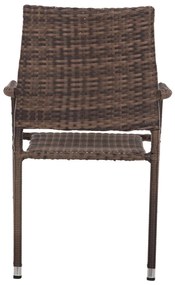 Καρέκλα - Πολυθρόνα MORNER C6074.01 Μεταλλική με Καφέ Rattan 55x58x87Υ εκ. 55x58x87 εκ.