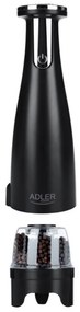 Ηλεκτρικός Μύλος Μπαχαρικών Adler AD 4449B, 3 τμχ, 150 ml, USB, Μπαταρία Li-Ion 1500mAh, Κεραμικές λεπίδες, Μαύρο