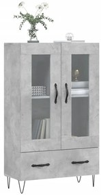 vidaXL Ντουλάπα Γκρι Σκυροδέματος 69,5 x 31 x 115 εκ. Επεξεργ. Ξύλο