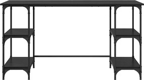 vidaXL Γραφείο Μαύρη Οξυά Επεξεργασμένο Ξύλο 140 x 50 x 75 εκ.