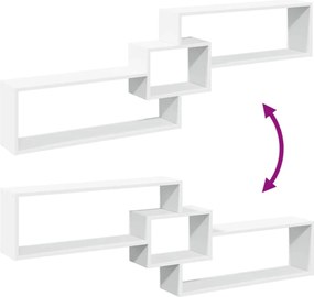 vidaXL Ντουλάπι Τοίχου Λευκό 158x18x53 εκ. από Επεξεργασμένο Ξύλο