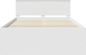 vidaXL Σκελετός Κρεβατιού Λευκό 140 x 200 cm Επεξεργασμένο Ξύλο
