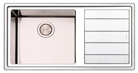 Apell Linear Plus LNP1001 R Ανοξείδωτος Λείος Ένθετος Νεροχύτης Με 1 Γούρνα Και Ποδιά Δεξιά 100x50 cm