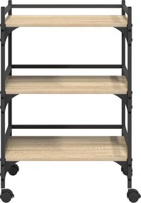 vidaXL Καρότσι Κουζίνας Δρύς Sonoma 50 x 35 x 75,5 εκ