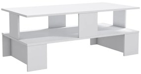 Τραπέζι σαλονιού Olly pakoworld λευκό 120x60x47εκ