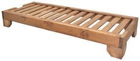 Ξαπλώστρα Zalka pakoworld L1 σε καρυδί απόχρωση 66x197x28εκ - 363-000012