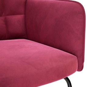 vidaXL Πολυθρόνα Κουνιστή Μπορντό Βελούδινη