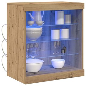 vidaXL Πλαϊνό γραφείο artisan δρυς 60.5 x 37 x 67 εκ