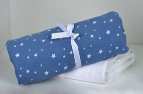 ΠΑΝΑ ΑΓΚΑΛΙΑΣ BABY OLIVER MUSLIN 80Χ80CM BLUE 46-6748/374