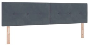 vidaXL Κρεβάτι με Ελατήρια και Στρώμα Μαύρο 100x200 εκ. Βελούδο