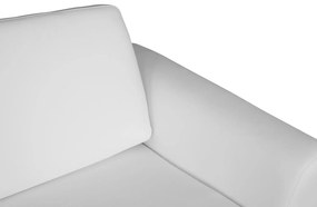 Καναπές Τριθέσιος KENZIE με PU Λευκό 190x81x81 εκ. 190x81x81 εκ.