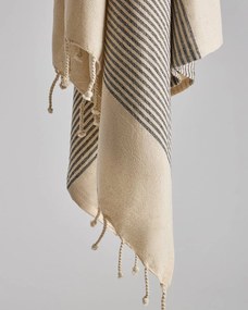 Βαμβακερό Παρεό Sarong με Λεπτές Ρίγες &amp; Κρόσσι Kalea