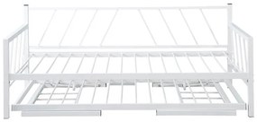 Καναπές - Κρεβάτι Remmie Μέταλλο Λευκό 198x94x86 εκ. 94x198x86 εκ.