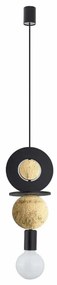 Φωτιστικό Οροφής Drops Wood E 11177 16x216,5cm 1xE27 25W Black-Gold Nowodvorski