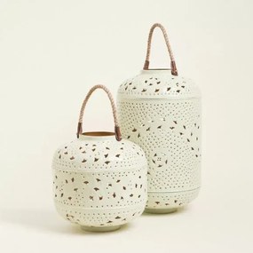 Beauty Home ΦΑΝΑΡΙ ΜΕΤΑΛΙΚΟ ΕΚΡΟΥ 51 x 28 cm