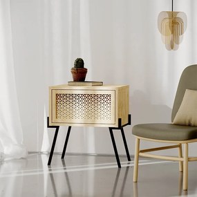 Κομοδίνο Naive Megapap χρώμα sapphire oak 48x34x51εκ.