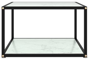 vidaXL Τραπεζάκι Σαλονιού Λευκό 60 x 60 x 35 εκ. από Ψημένο Γυαλί