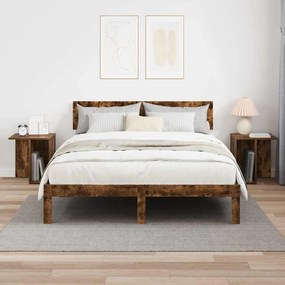 vidaXL End Table 2 pcs Καπνιστό Δρύς 37 x 32 x 40 εκ