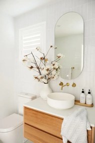Stewehome Σύνθεση καθρεπτών με ασύμμετρο σχέδιο από πολυρεσίνη 50x4x4 cm