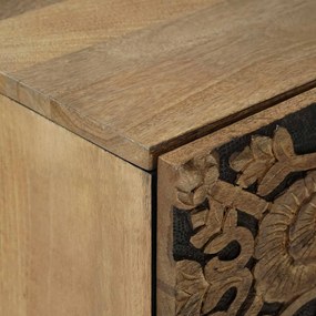 vidaXL Πλαϊνό γραφείο Καφέ 40 x 33 x 75 εκ. Στερεό ξύλο μάνγκο