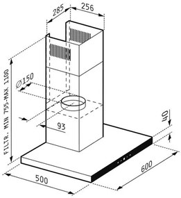 Απορροφητήρας Pyramis Grandezzo 90 εκ.