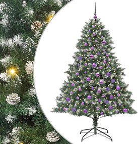 vidaXL Τεχνητό Χριστουγεννιάτικο Δέντρο με 300 LED Πράσινο 180 cm