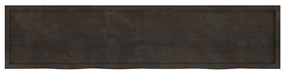 vidaXL Πάγκος Μπάνιου Σκούρο Καφέ 220x50x(2-6) εκ. Επεξεργ. Μασίφ Ξύλο