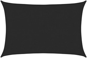 vidaXL Πανί Σκίασης Μαύρο 2,5 x 4 μ. από HDPE 160 γρ./μ²
