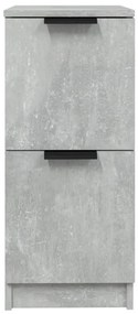 vidaXL Ντουλάπια 2 τεμ. Γκρι Σκυροδέματος 30x30x70 εκ. Επεξεργ. Ξύλο