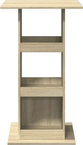 vidaXL Τραπέζι Μπαρ με Ράφια Sonoma Δρυς 60x60x102 εκ. Επεξ. Ξύλο