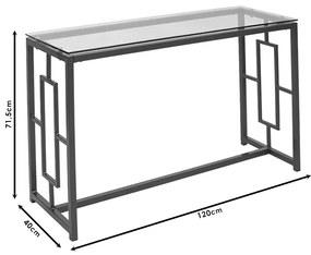 ΚΟΝΣΟΛΑ ECCENTO PAKOWORLD ΧΡΥΣΟ-ΓΥΑΛΙ 8MM 120X40X71.5ΕΚ