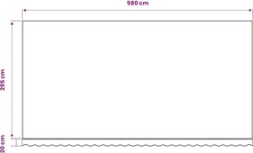 vidaXL Ανταλλακτικό Ύφασμα Τέντας Γκρι 580x295 εκ. Πολυεστέρας